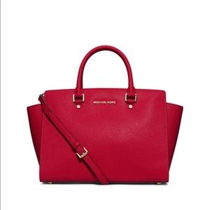 Michael Kors Selma Large Chili Red
